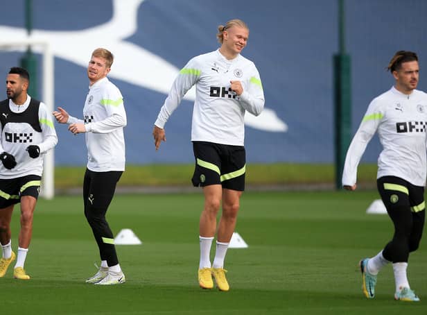 <p>Manchester City players will be back in training on 5 December. Credit: Getty.</p>