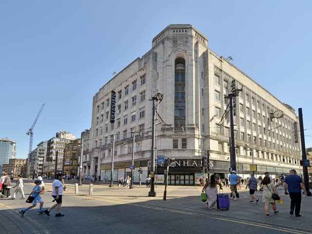 The Rylands building on the corner of Market Street and High Street in Manchester, formerly Debenhams