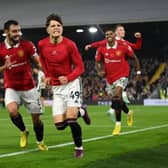 Garnacho scored the winner against Fulham Credit: Getty 