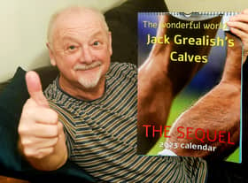 Kevin Beresford, from Redditch, with his Jack Grealish calendar Credit: Emma Trimble / SWNS