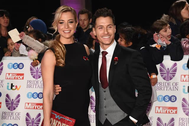 Gemma Atkinson and Gorka Marquez attend the Pride of Britain Awards 2018 at The Grosvenor House Hotel on October 29, 2018 in London, England. (Photo by Jeff Spicer/Getty Images)