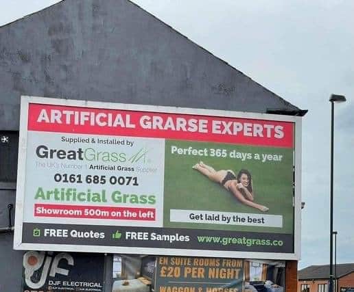 An Oldham artificial grass company has been rapped by the advertising watchdog ASA Credit: ASA