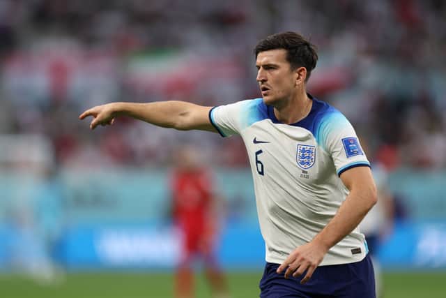 England’s Harry Maguire in action vs Iran. 
