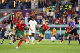 Cristiano Ronaldo scored a penalty in Portugal’s 3-2 win over Ghana. Credit: Getty.