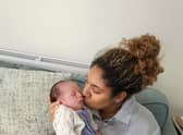 Tori Johnson with Marley
