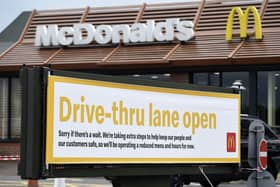 Stricter drive-thru rules in McDonald’s could be introduced in a bid to stop littering - by printing number plates of cars on the bags. Picture by Lisa Ferguson