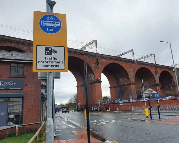 The Heaton Lane bus gate in Stockport. Photo: Stockport Council