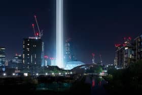 Factory International will open with this spectacular lights show