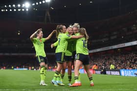 Manchester United Women will be playing at Old Trafford for the second time on Saturday. Credut: Getty. 