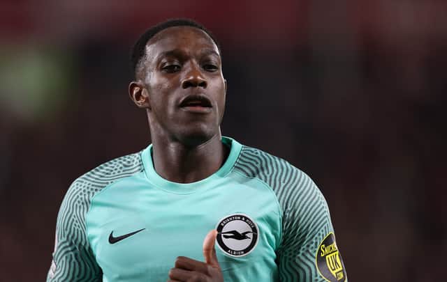 Danny Welbeck of Brighton & Hove Albion looks on during the Premier League match between Brentford FC and Brighton & Hove Albion at Brentford Community Stadium on October 14, 2022 in Brentford, England. (Photo by Ryan Pierse/Getty Images)