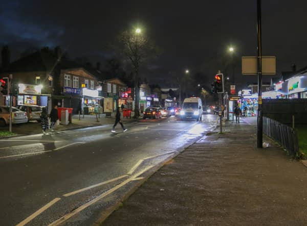 The scene in Bordesley Green, Birmingham, where a 12-year-old schoolboy riding an e-scooter has died after being involved in a horror crash with a bus.  