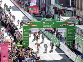 Mathieu van der Poel wins the final stage of the 2019 Tour of Britain in Manchester. Credit: SWpix.com