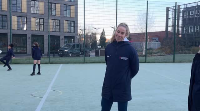 Former Lioness and England star Karen Bardsley is urging schools to encourage more girls into football. Credit: Manchester World