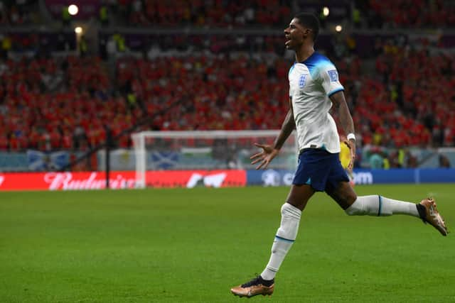 Rashford has so far scored three goals at the World Cup. Credit: Getty.