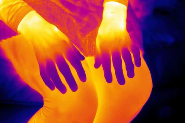 A thermal image showing how difficult it is for people to keep warm in cold homes. Photo: Friends of the Earth