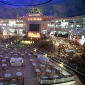 The food court on the Trafford Centre's opening day in 1998 