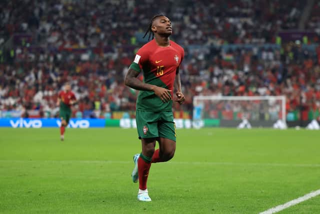 Leao scored two goals in just 83 minutes at the World Cup. Credit: Getty.