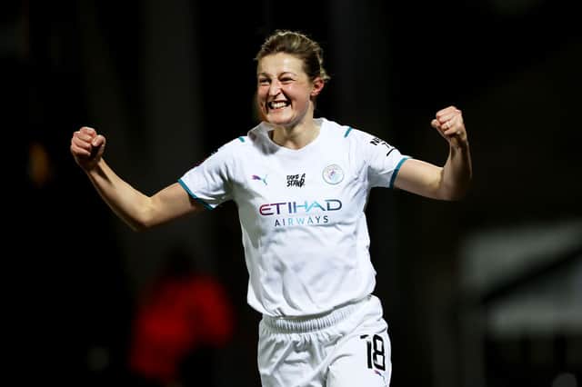 Former Man City striker Ellen White has confirmed she is pregnant with her first child. (Photo by Naomi Baker/Getty Images)