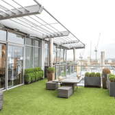 The luxury penthouse has stunning views over Manchester city centre