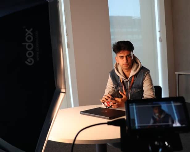 Zain Ullah, from Crumpsall, who is making a documentary about the Iraq War and its impact