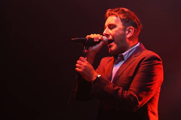 Terry Hall of The Specials performs on stage during the Splendour in the Grass festival at Belongil Fields 