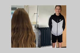 Ben Sarak with his long hair (left) and before (right) Credit SWNS
