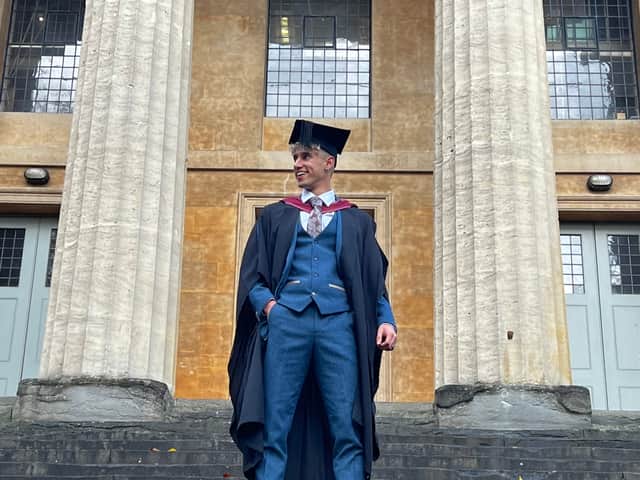 Hamza graduating from the University of Bristol