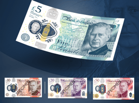 he new bank notes bearing the image of King Charles III are set to go into circulation in mid-2024. Pic: Bank of England.