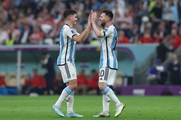 Pep Guardiola congratulated Lionel Messi and Julian Alvarez on their World Cup win. Credit: Getty.