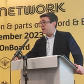 Mayor Andy Burnham announces more details of the new buses Credit GMCA