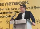 Mayor Andy Burnham announces more details of the new buses Credit GMCA