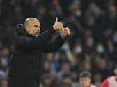 Pep Guardiola could be without three players for Manchester City’s clash with Leeds United. Credit: Getty.