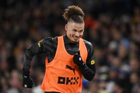 Kalvin Phillips shared a joke with the Leeds fans during Wednesday’s game. Credit: Getty.