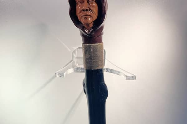 The cane with Jack the Ripper’s likeness carved into it (Photo: College of Policing) 