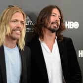  Musicians Taylor Hawkins and Dave Grohl of Foo Fighters arrive at the 28th Annual Rock and Roll Hall of Fame Induction Ceremony. The band confirmed in their New Year’s message they will continue despite Hawkins’ death 