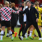 Which players will be shaking hands on a deal with Man Utd Women’s boss Marc Skinner come the end of January? (Photo by Justin Setterfield/Getty Images)