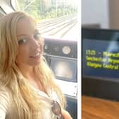 Train enthusiast Daisy Chapman-Chamberlain and her departure board clock Credit:  Daisy/ SWNS