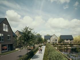 Artist impression of what the new 350-home development off Leigh Road, Salford could look like. Credit: Peel L&P