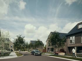 Artist impression of what the new 350-home development off Leigh Road, Salford could look like. Credit: Peel L&P