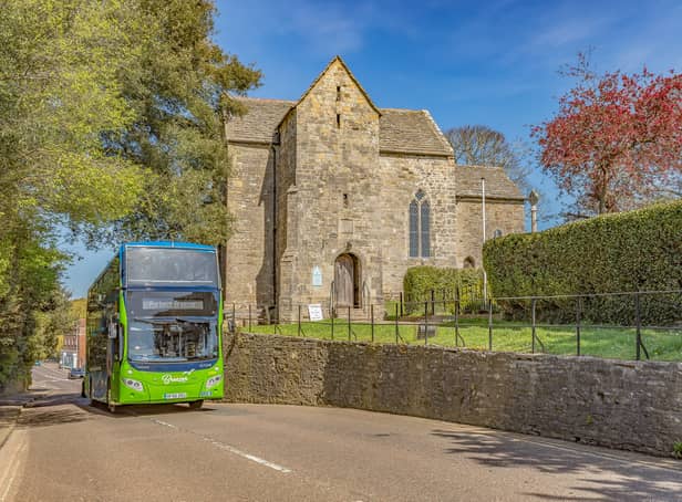 <p>A stop on the way for the Purbeck breezer 60 bus (Photo: Scenic buses) </p>