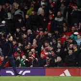 MANCHESTER, ENGLAND - JANUARY 06: Frank Lampard, Manager of Everton leaves the pitch at half time during the Emirates FA Cup Third Round match between Manchester United and Everton at Old Trafford on January 06, 2023 in Manchester, England. (Photo by Naomi Baker/Getty Images)
