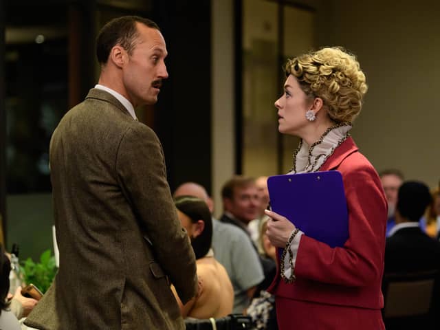 Basil and Sybil Fawlty entertain guests at the Faulty Towers Dining Experience, which is coming to Manchester this February. Credit: Jane Hobson