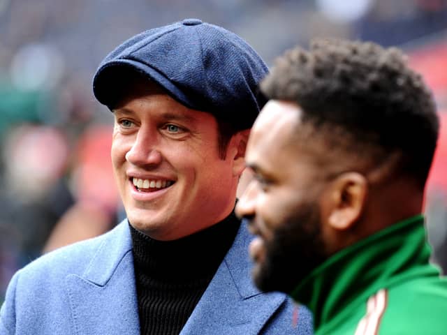 Vernon Kay, seen here attending an NFL London game, admitting to a scheme concocted by Shane Ritchie to assure clean water in the camp