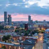 Manchester city skyline.