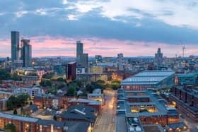 Manchester city skyline.