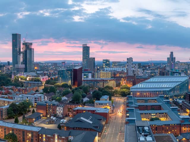 Manchester city skyline.