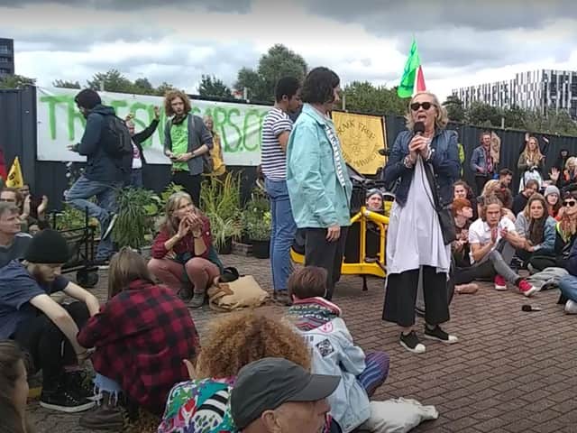 A Trees Not Cars campaigning event