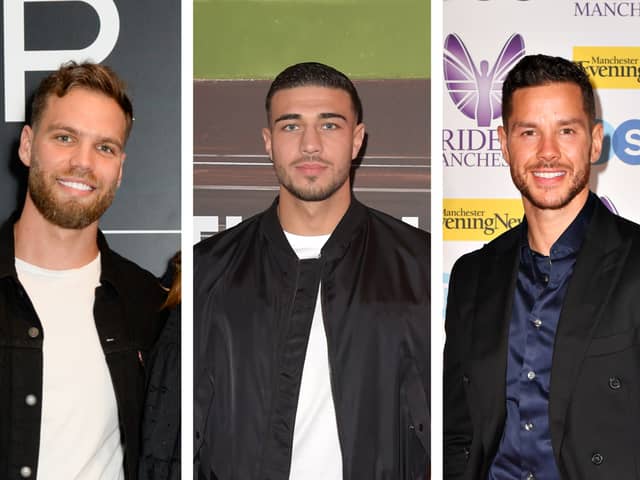 Love Island’s Dom Lever, Tommy Fury and Scott Thomas all hail from Manchester. (Photo Credit: Getty Images)