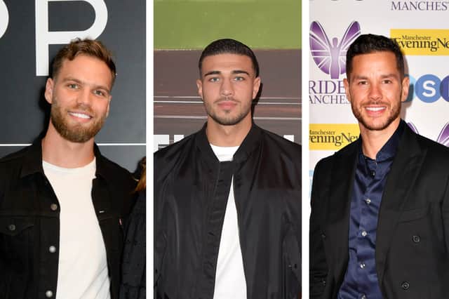 Love Island’s Dom Lever, Tommy Fury and Scott Thomas all hail from Manchester. (Photo Credit: Getty Images)