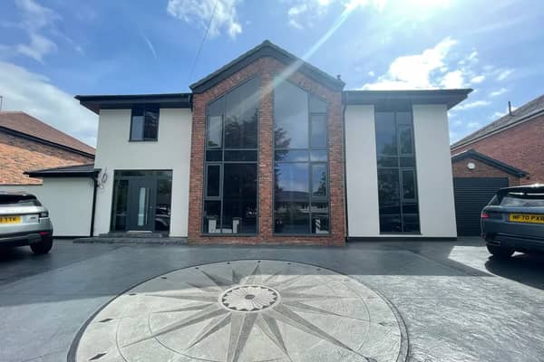 The front of the luxurious property which has recently been renovated and redesigned